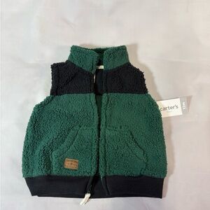 Carter’s Sherpa Fleece Zip Vest – Size 12 Months (New With Tags)